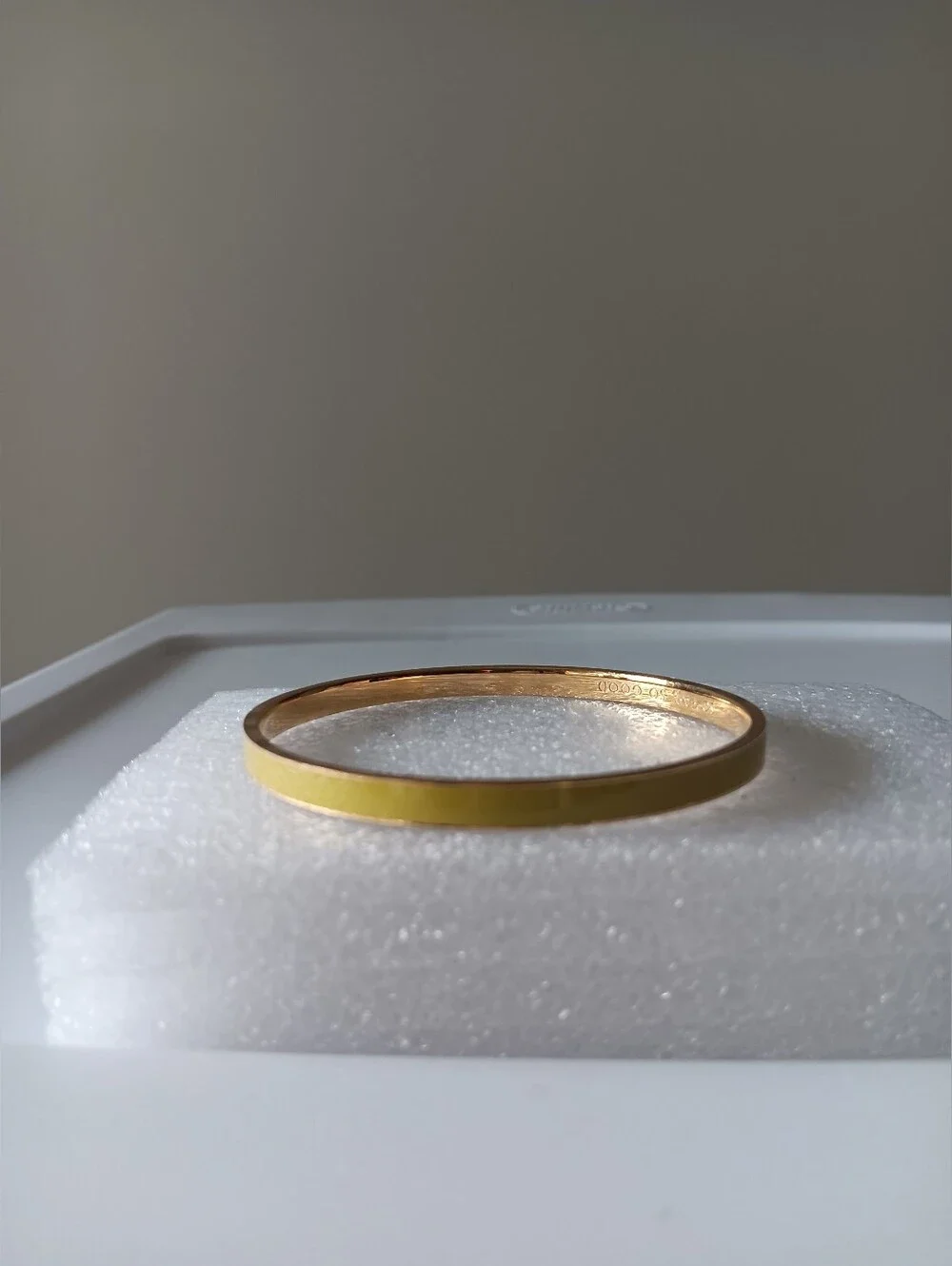 Kate Spade So Far So Good Enamel Bangle Bracelet Yellow Gold 2.5